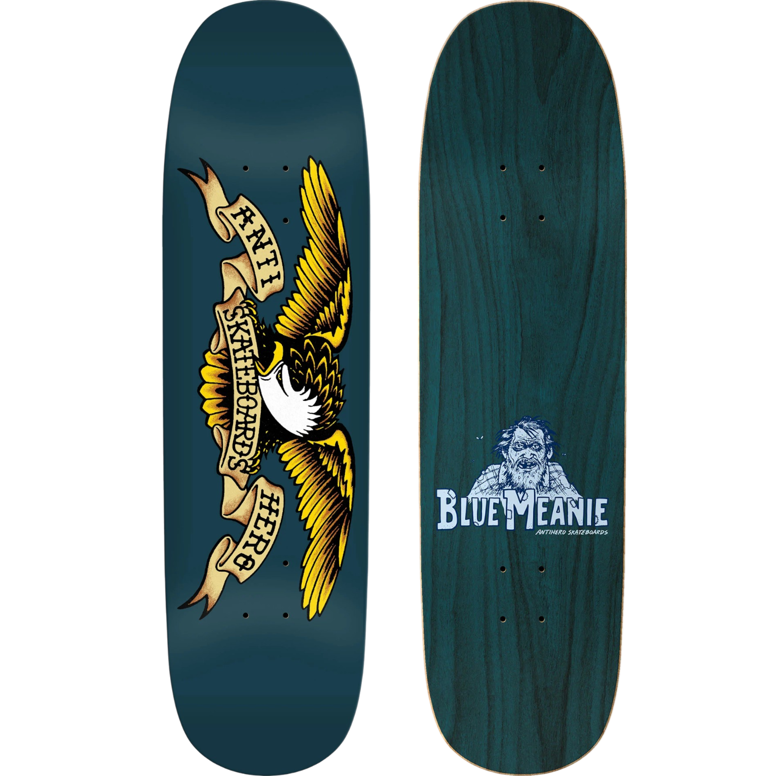 Antihero - 8.75 Blue Eagle Meanie Team Shaped - Skateboard Deck Antihero - 8.75 Blue Eagle Meanie Team Shaped - Skateboard Deck