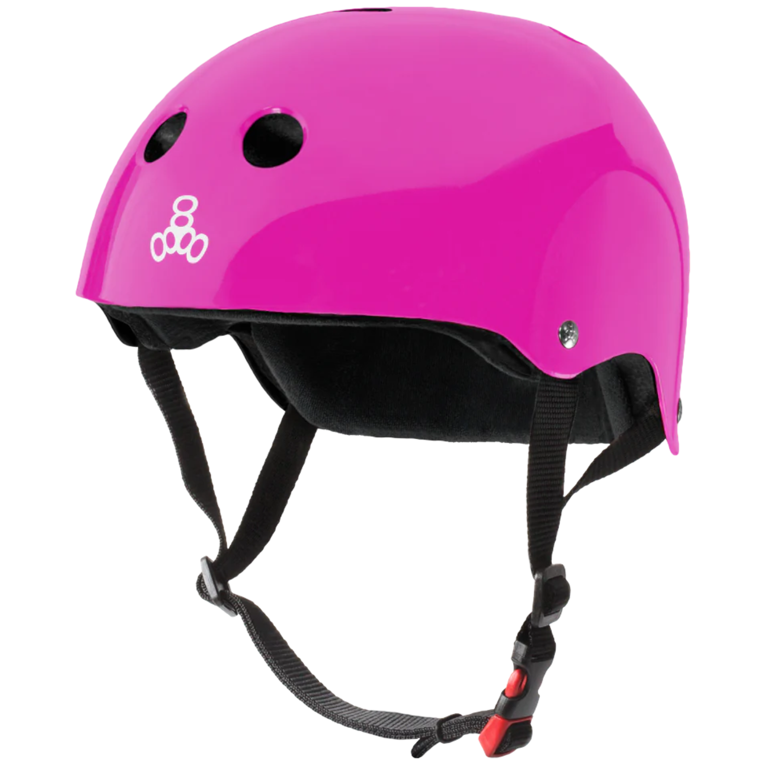 bike helmet ratz Triple 8 Skateboard Pads Certified Sweatsaver Pink Gloss Skate Helmet CPSC Certified - XS/S 20"