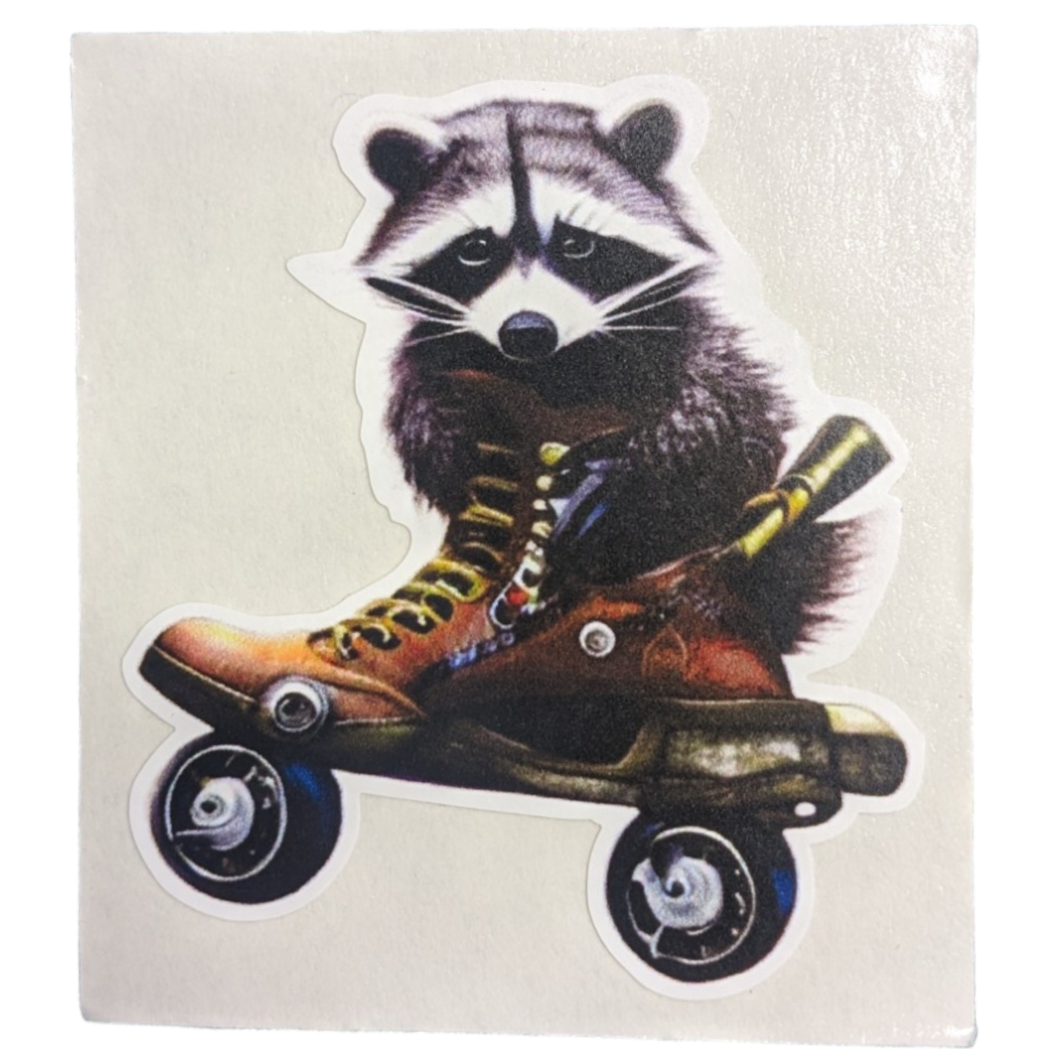 Raccoon Skates Sticker - 2.5