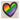 Diagonal Rainbow Heart Sticker - 2" x 2"