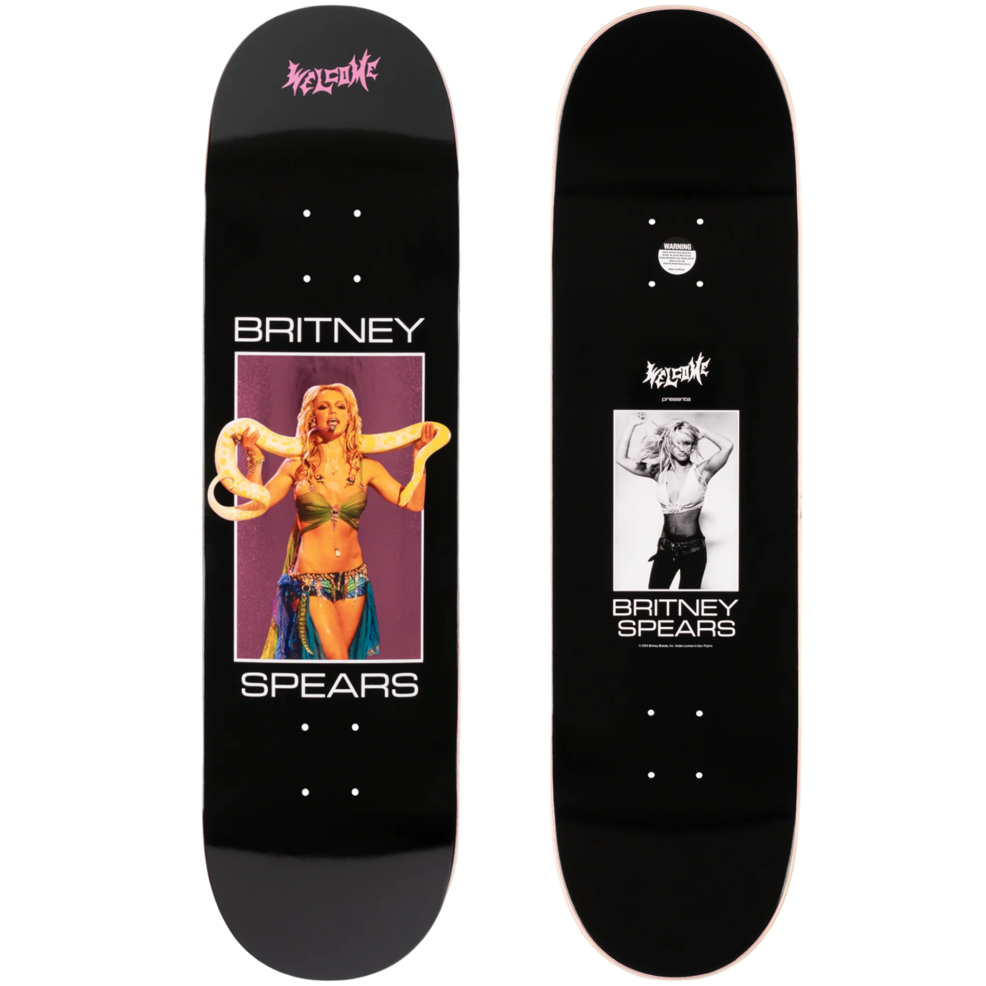 warped Sale) Welcome - 8.5 Britney Spears - Snake on Black and