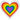 Concentric Rainbow Heart Sticker - 1.5" x 1.5"