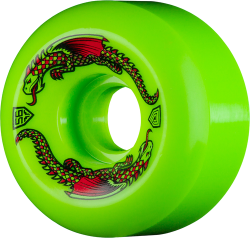 Powell Peralta Skateboard Wheels - 56mm x 36mm Green 93a Dragon Formul ...