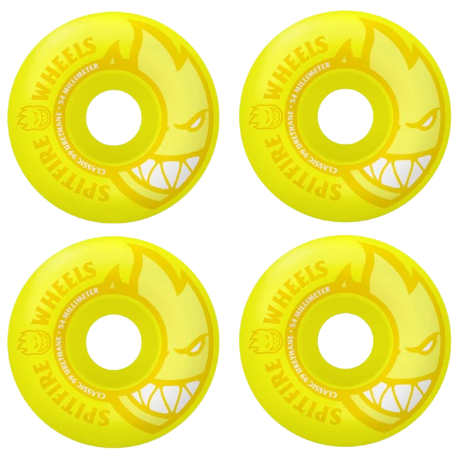 Spitfire - Neon Yellow 54mm x 99a DU Bighead - Skateboard Wheels (4 pa ...