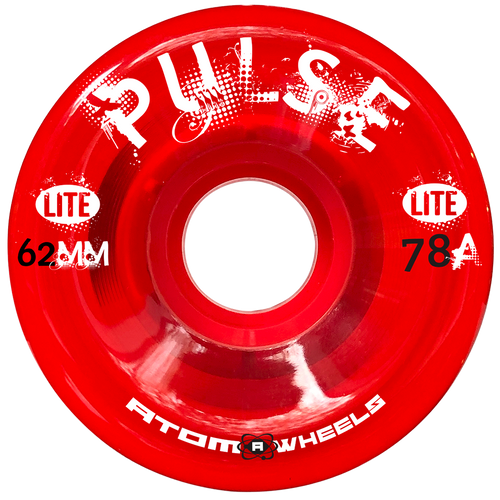 Atom Skates - Red Pulse Lite 62mm Outdoor Wheels (4 Pack) – Skate Ratz
