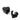 Grindstone -  Black Lils Heartstopper Toe Stops 5/8 stem ( sold in pairs ) - Black Metal color