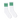 Socco skate socks - Classic White with Green Stripes