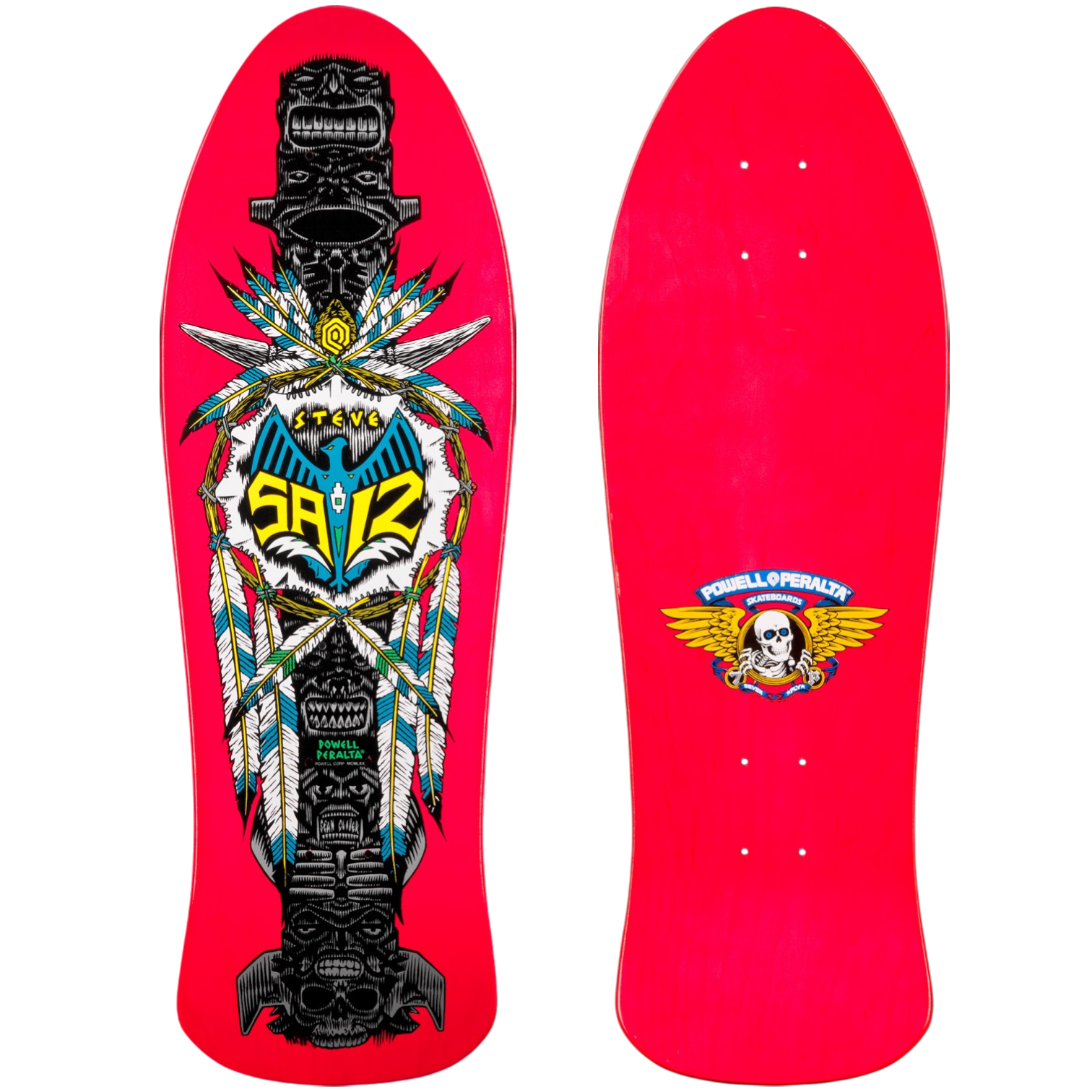 Powell Peralta - 10.0 Steve Saiz Totem Re-issue Skateboard Deck - Pink ...